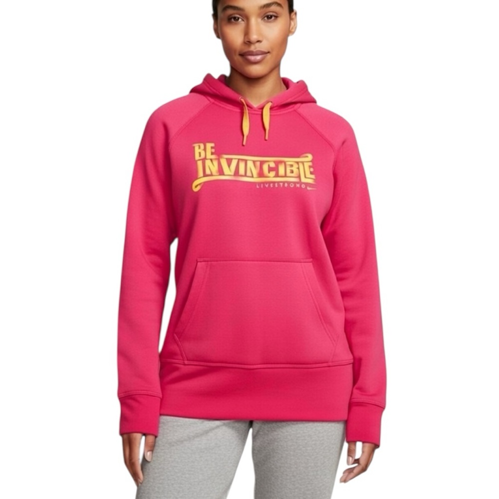 NIKE Livestrong Therma-Fit Be Invincible Pink Hoodie